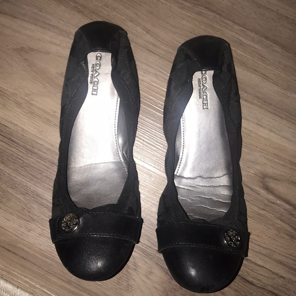 Coach black flats